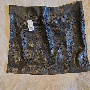 Faux leather skirt, black